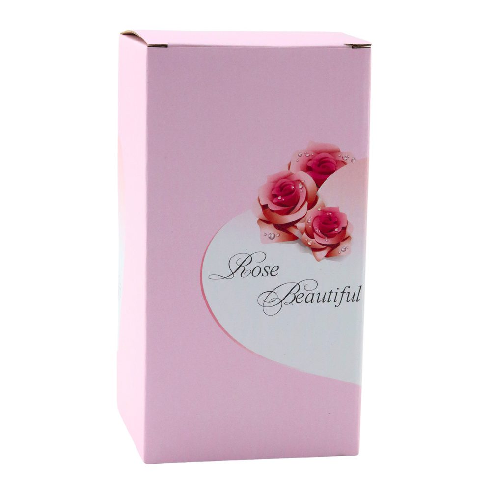 Wieczna Róża W Szkle Kopuła Oświetlenie LED Czerwona 21x11cm - obrazek 4