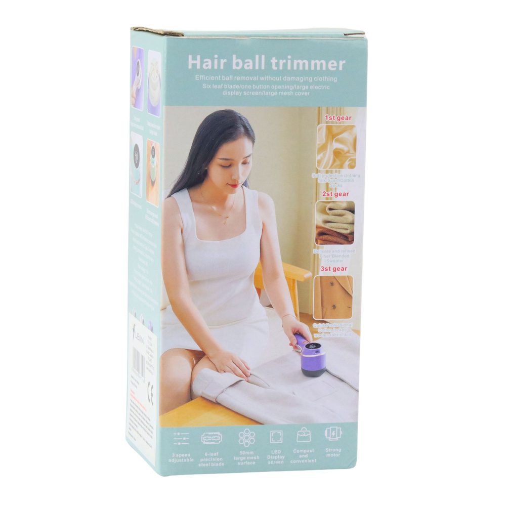 Elektryczna Golarka Do Tkanin Ubrań 3 Tryby Prędkości Fioletowa - obrazek 4