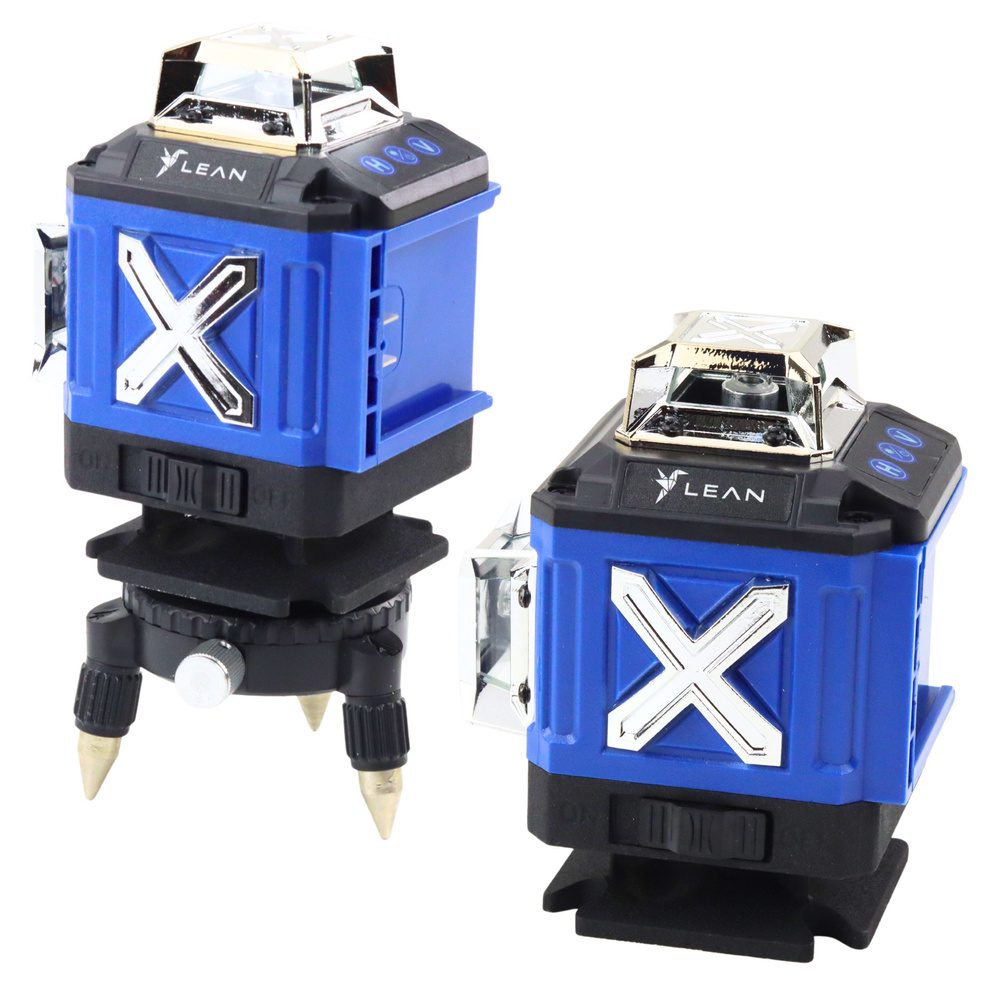 Poziomica Laserowa Płaszczyznowa 4D 16 Linii Walizka 2 Akumulatory Niebieska - obrazek 2