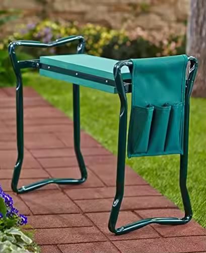 Klęcznik Ogrodowy Taboret Krzesełko Składane Z Przybornikiem 3w1 - obrazek 8