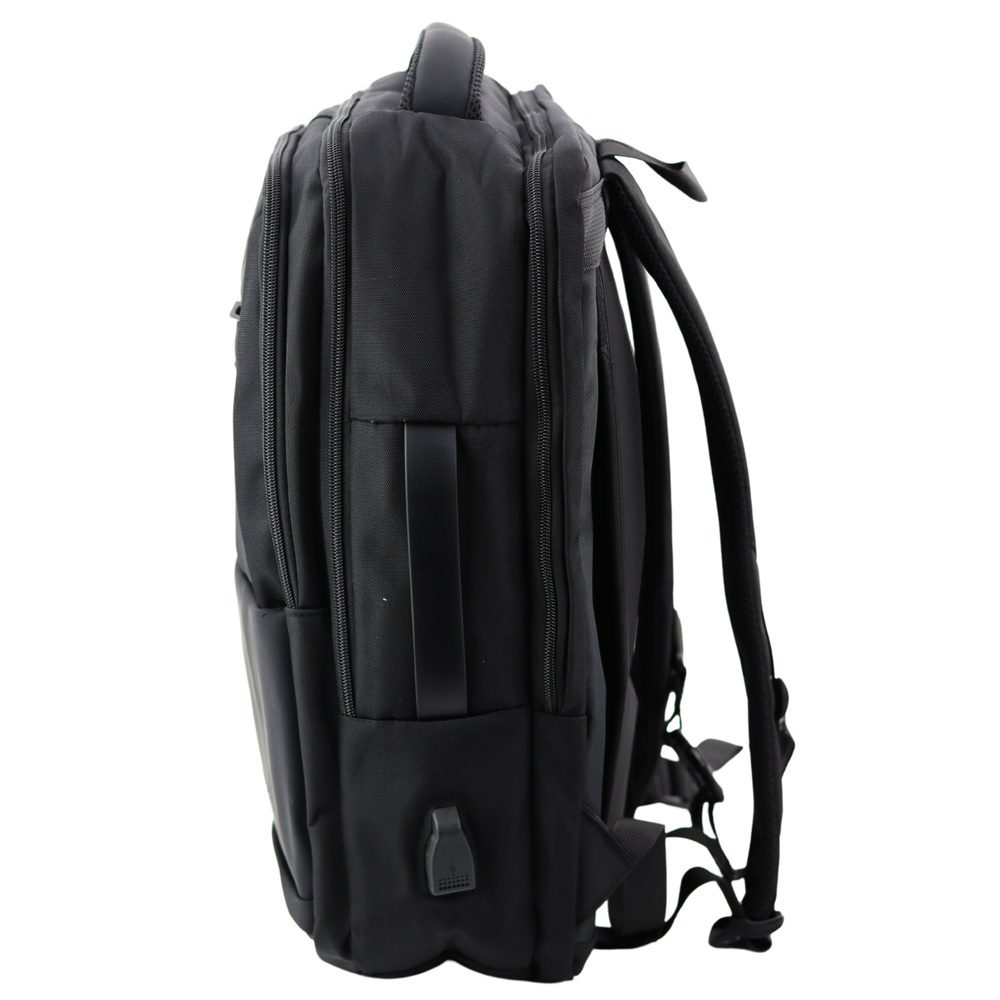 Plecak Miejski Biznesowy USB Pas Piersiowy Czarny 26L 45cm - obrazek 2
